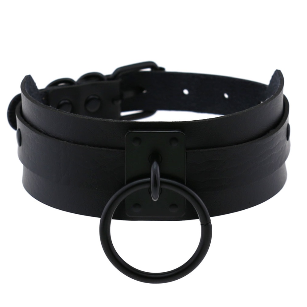 Bullet 69 - Black Ring Choker - Black/Black